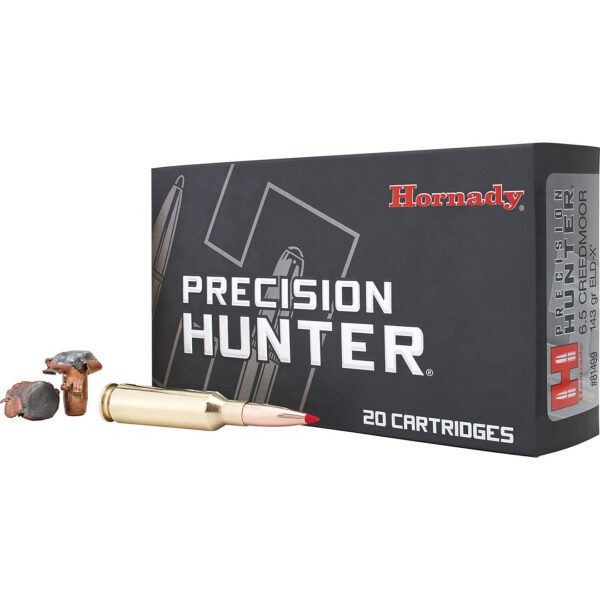 Hornady Precision Hunter 6.5 Creedmoor 143-Grain Rifle Ammunition